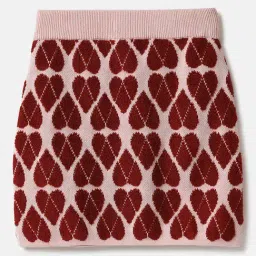 United Colors of Benetton Girls Red & Pink Self Design Skirt-picture-40