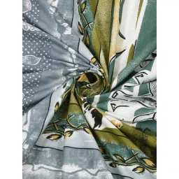 JAIPUR FABRIC 180 Tc Cotton King Size Circus Printed Flat Bed Sheet With 2 Pillow Covers Blue image 5