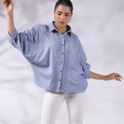 Nyaro Blue Embroidered Shirt-picture-10