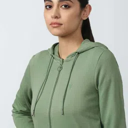 Van Heusen Green Cotton Regular Fit Hoodie image 5