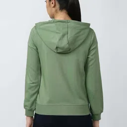 Van Heusen Green Cotton Regular Fit Hoodie image 2