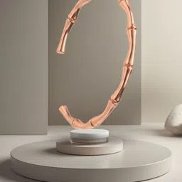 RKB Sales Women Cubic Zirconia Antique Rose Gold-Plated Cuff Bracelet-picture-27