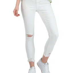 American Eagle Outfitters White Distressed Jeans image 1