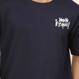Metronaut Typography Printed Oversized Pure Cotton T-shirt image 2