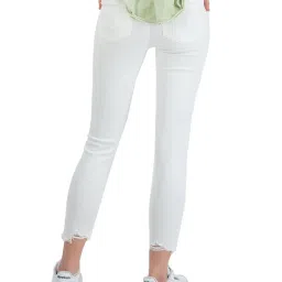 American Eagle Outfitters White Distressed Jeans image 2