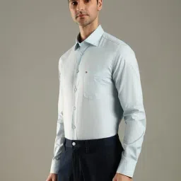 Tommy Hilfiger Blue Cotton Regular Fit Shirt image 3