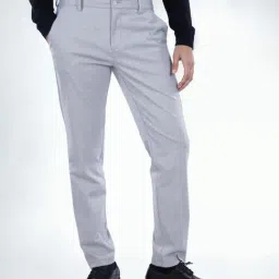 celio Celio* Light Grey Slim Fit Trousers-picture-36
