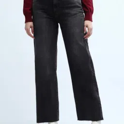 U.S. Polo Assn. Grey Cotton Flared Fit High Rise Jeans-image-89