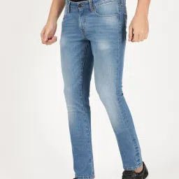 Wrangler Light Indigo Cotton Slim Fit Jeans image 3