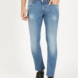 Wrangler Light Indigo Cotton Slim Fit Jeans image 1