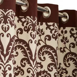 Swayam Brown Ethnic Eyelet Door Curtain - Single Piece (7 Ft) image 2