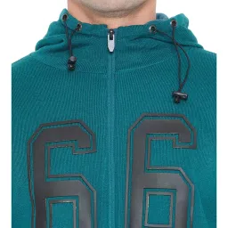 Duke Green Regular Fit Printed Hooded Sweatshirt image 5