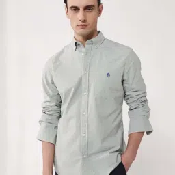 Rare Rabbit Green Regular Fit Solid Shirt-picture-32