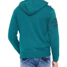 Duke Green Regular Fit Printed Hooded Sweatshirt image 2