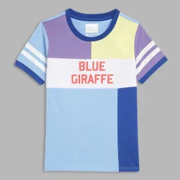 Blue Giraffe Boys Multicolor Color Block T-Shirt image 1