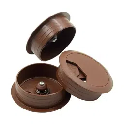 GENERIC Wire Organiser Manager Hard Plastic Brown (Pack of 3) image 3