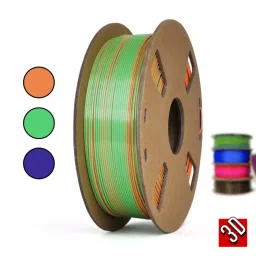 FiLAMONT 3 In 1 Color 3D Printer Filament Silk PLA Orange, Blue and Green image 4