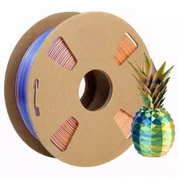 FiLAMONT 3 In 1 Color 3D Printer Filament Silk PLA Orange, Blue and Green image 5