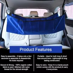 Allextreme Car Cradle Hammock Blue Color with Adjustable Belt Hangers and Carry Bag for 0 to 3 Year Baby, EX-CHC05 image 5