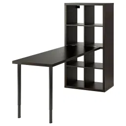 ikea kallax / lagkapten Desk combination, black/black-brown, 77x179x147 cm-picture-28