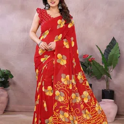 Moda Rapido Ethnic Motifs Printed Saree With Blouse Piece-picture-35