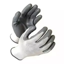 ETS Hand Pro Nylon Cut Resistant Gloves White and Grey Color, Free Size, ‎CPHG_WYT-GRY (Pack of 1 Pair) image 1