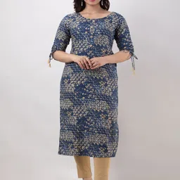 Jaipurite Abstract Printed Straight Kurta image 1