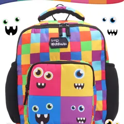 Intelliskills Monster Mania Durable School Bag with Comfortable Cushion Padding | Multicoloured | 14 Inches | Trendy & Spacious Kids Backpack | Unisex Printed School Bag for Boys and Girls-image-56
