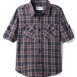 kookie kids india Kookie Kids Cotton Woven Full Sleeves Shirt With Checks - Multicolour-picture-27