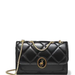 CORSICA Self Design Sling Bag With Quilted-image-3