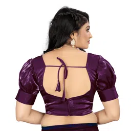 HERE&NOW V Neck Plated Saree Blouse image 2