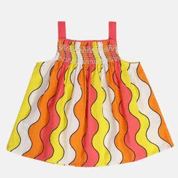 MINI KLUB Cotton Sleeveless Abstract Printed Top - Pink image 3
