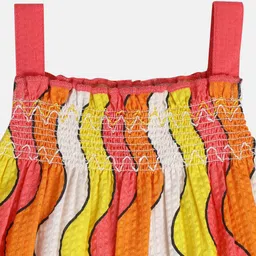 MINI KLUB Cotton Sleeveless Abstract Printed Top - Pink image 4