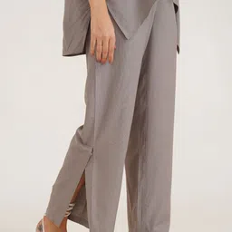 B77 Women Embroidered Smart High-Rise Easy Wash Trousers-picture-11