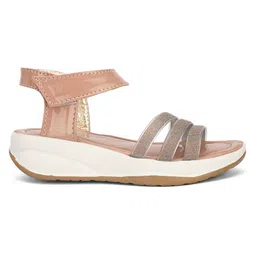 Stefens Stone Embellished Velcro Closure Wedges - Beige image 5
