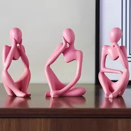 THE SACRED GIFTS Men Set Of 3 Housewarming Abstract Thinker Statue Figurine Showpieces-image-11