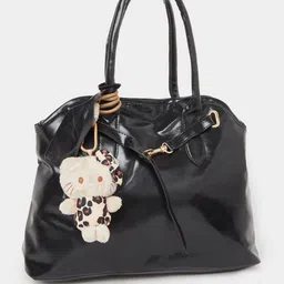 Styli Women Solid Shopper Buckle Detail Shoulder Bag-picture-19