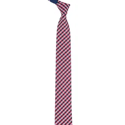 The Tie Hub Red & White Checked Broad Tie image 2