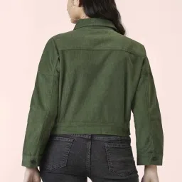 People by Pantaloons Green Cotton Regular Fit Jacket image 2