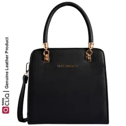 Lino Perros Black Textured Medium Handbag-picture-37