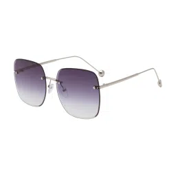 Ted Smith Grey Square UV Protection Unisex Sunglasses image 2