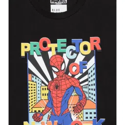 Blue Giraffe Kids Black Printed T-Shirt image 3