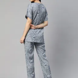 Cottinfab Blue Printed Co-Ord Set image 2