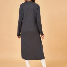 Rangmanch By Pantaloons Grey Woven Pattern Straight Kurta image 2