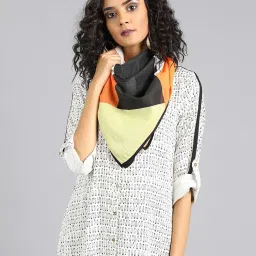 W Multicolored Cotton Scarf image 2