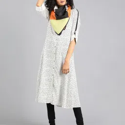 W Multicolored Cotton Scarf image 1