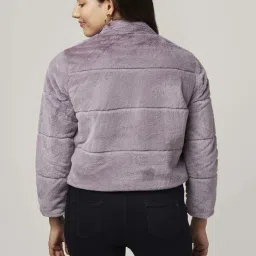 Honey by Pantaloons Purple Self Pattern Jacket image 2