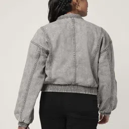 People by Pantaloons Grey Cotton Regular Fit Jacket image 2