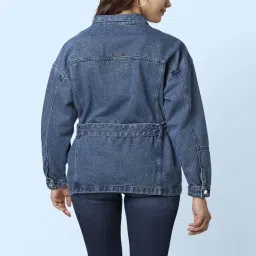 SF Jeans by Pantaloons Blue Cotton Regular Fit Jacket image 2