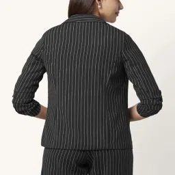 Annabelle by Pantaloons Black Printed Blazer image 2